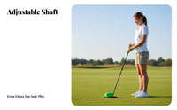 Oversized Head Adjustable Golf Club Portable Beginner Golf Training Club Aluminum Alloy Shaft for Beginners, Golfers, Travel, Home, Backyard