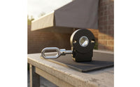 Square Drive Opening Manual Retractable Awning Gearbox Chrome Handle Awning Gearbox Head Black Housing Outdoor Shade Hardware Metal Shaft