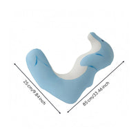 Dolphin Body Pillow Curved Soft Dolphin Cushion Soft Bedding for Sleeping
