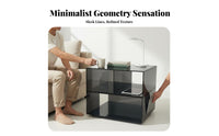 Minimalist aesthetic Rotating Cylindrical Cabinet Multifunctional Multi-Level Accent Table Space-Saving Nightstand Enclosed Compartments for Apartment Dwellers, Design aficionados, Bedside, Bedroom, Living Room, Small Spaces