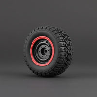 4 Pieces Rough-Terrain RC Tire Deep Traction Design Mounted RC Tire Grippy Traction Toy Vehicle Part for Rock Crawling