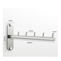 Rustproof Stainless Steel Hook Screw-in Wall Hook Strip Space-Saving Wall-Mounted Hanger with Hooks Long-Lasting for Bathroom