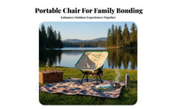 Lightweight Collapsible Moon Chair Compact Camping Seat Easy Setup Portable Seating Long-Lasting for Families, Outdoor Enthusiasts, Picnic, Travel, Hiking, Fishing
