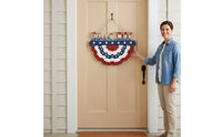 Independence Day Door Hanger Rustic Style Patriotic Door Hanger Easy to Hang Wooden Independence Day Decor for Porch