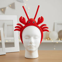 Cute Crustacean Headband Photo Prop Soft Toy Crustacean Hair Band Funny Crab Costume Headband for Party, Stage
