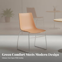 Minimalist design Stackable Shell Chair Multi-Purpose Armless stackable Chair Easy to Clean Seating Furniture Space-Saving Design for Business Owners, Event Attendees, Meeting Room, Cafeteria, Reception Area, Classroom