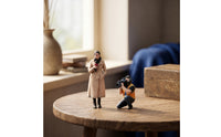 2 Pieces 1/64 Scale Figure Painted tiny people model Collectible Figures for Hobbyists, Tabletop Display