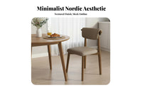 High-Resilience Cushion Upholstered Winged-backBack Chair Ergonomic Backrest Upholstered Side Chair Soft and Breathable Seating Furniture Sturdy Frame for Homeowners, Restaurant Owners, Hotel Managers, Dining Room, Cafe, Kitchen, Office