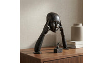 Abstract Figure Sculpture Tabletop Abstract Metal Sculpture Decorative Modern Spiral Statue