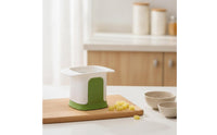 Compact Vegetable Chopper with Container Space-Saving Manual Dicer Portable Cutter Easy to Clean for Kitchen, Small Kitchens