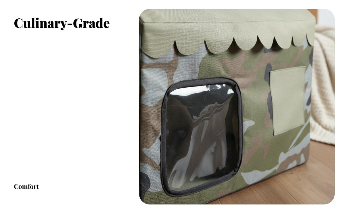 Enclosed Cooling Kennel Easy Assembly Feline House Spacious Interior Portable for Indoor, Trip