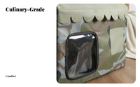 Enclosed Cooling Kennel Easy Assembly Feline House Spacious Interior Portable for Indoor, Trip