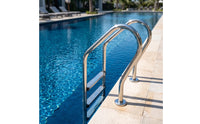 Stainless Steel Pool Ladder Anti-Slip Pool Ladder with Handrails Rust-Resistant for Backyard