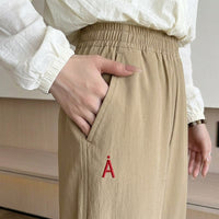 Harem Pants Women with Quick Dry Nylon Material for Summer Wear, High Waist Cropped Trousers with Straight Leg, Casual Loose Fit
