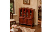 Dollhouse Storage Cabinet Realistic Cabinet with Doors Classic Cupboard for Collectors