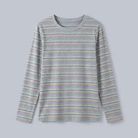 Womens Tops Long Sleeve Striped Shirts for UK, Soft Blend Pullover for Everyday Wear, Loose Fit Casual in Extended Sizes
