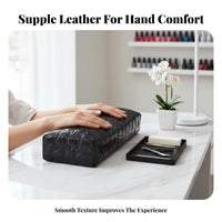 Comfortable Manicure Hand Pillow Heart Pattern Nail Art Hand Rest Easy to Clean for Manicurists, Women, Home, Travel