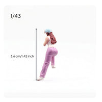 1:43 Scale Miniature Figure with Painted Finish Detailed Standing Female Figure Collectible Female Figurine Realistic for Hobbyists, Tabletop Decoration