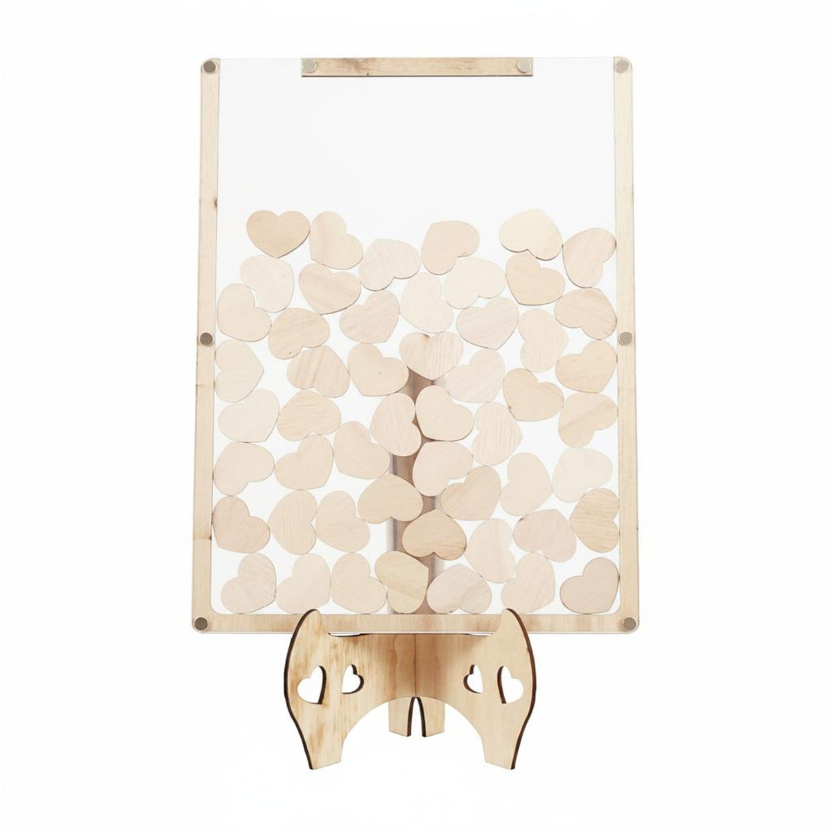 Tabletop Decoration Wooden Heart Guest Book Romantic Design Wooden Heart Sign Personalized for Valentine's Day