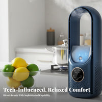 Humidifying Function USB Air Conditioner Fan Adjustable Speeds Mini Misting Fan Quiet Operation for Office Workers, Desk, Bedroom, Dorm Room