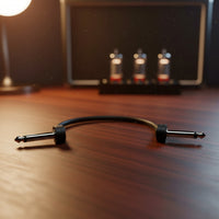 Low-Profile Flat Interconnect Cable with Right-Angle Plugs Flexible Guitar Pedal Interconnect Cable Ribbon Long-Lasting for Stage
