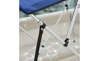 Protection Bimini Top Rustproof Frame Boat Sunshade Canopy Long-Lasting Construction Boat Sun Shade Adjustable Poles for Cruising