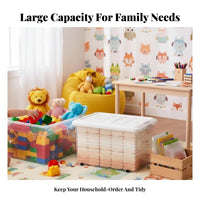 Clear Wheeled Container with Lid Large Capacity Home Organization for homeowners