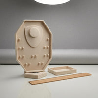 Double-Sided Jewelry Display Velvet-Lined Rotating Jewelry Stand Earring Display Display Stand Stable Pedestal Base