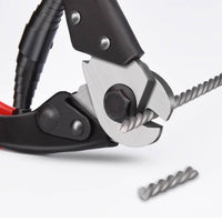Black Metal Head Manual Wire Rope Cutter Red Handles Coil-Assisted-Loaded Wire Cutter