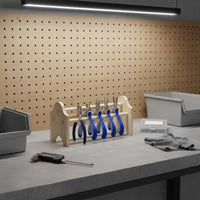 Wooden Pliers Rack Solid Wood Desktop Pliers Organizer Compact Size Jewelry Tool Holder Stand for Crafters, Workbench, Craft Room