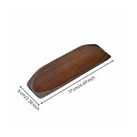 Hand Polished Rectangular Wood Serving Platter Eco-Friendly Small Wooden Sushi Tray Japanese Design Appetizer Plate for Home Dining, Restaurant