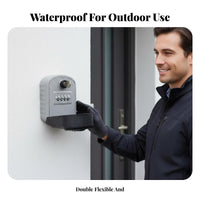 Waterproof Wall-Mounted Combination Key Storage Weatherproof Wall-Mount Key Storage Anti-Theft Lock Box Sturdy Construction for Property Managers, Realtyty Estate Agents, Outdoors, Outdoor, House Entrance, Garage