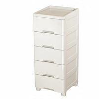 Slim Design Narrow Drawer Tower Space Saving Gap Cabinet Multitier Household Storage with casters for Homeowners, Apartment Dwellers, RV Owners, Small Spaces, Bathroom, Kitchen, Laundry Room