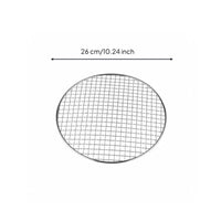 Rust-Resistant Round Barbecue Grill Net Rustproof Round Barbecue Net Easy to Clean for Campers, Outdoor, Camping, Picnic