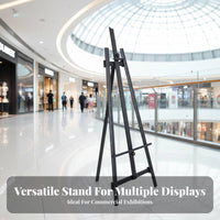 Metal Tripod Poster Stand Sturdy Floor Standing Sign Holder Versatile Adjustable Display Easel for Artists, Presentations, Art Galleries, Weddings