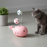 Brain-Teaser Play Electric Floating Ball Feline Toy Long-Lasting ABS Material Marine Mammal Shape Floating Ball Toy Easy to Grasp for Indoor