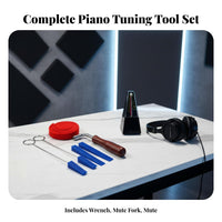 6 Pieces Piano Tuning Hammer and Mute Kit Felt Temperament Strip for Beginners