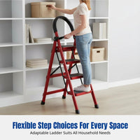 Home Folding Ladder, Multi-Functional Step Ladder, Thick Iron Frame, Secure Lock, Portable