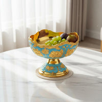 3 Pieces Pedestal Fruit Bowl Elegant Design Gold Fruit Bowl Versatile Use