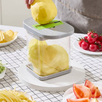 Simple Operation Multi-Function Vegetable Cutter Easy to Clean Potato Grater Box Stainless Steel Blades Kitchen Tool Detachable Design for Home Cooking