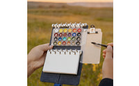 Compact Watercolor Palette with Lid Portable Watercolor Palette Travel-Friendly Paint Box with Lid Lightweight for Artists, Journalers, Outdoor Sketching