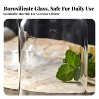 Great Gift Glass Cup with Lid and Straw Reusable Can Shaped Glass High Temperature Resistant for Party Hosts, Adults, Home, Kitchen, Parties