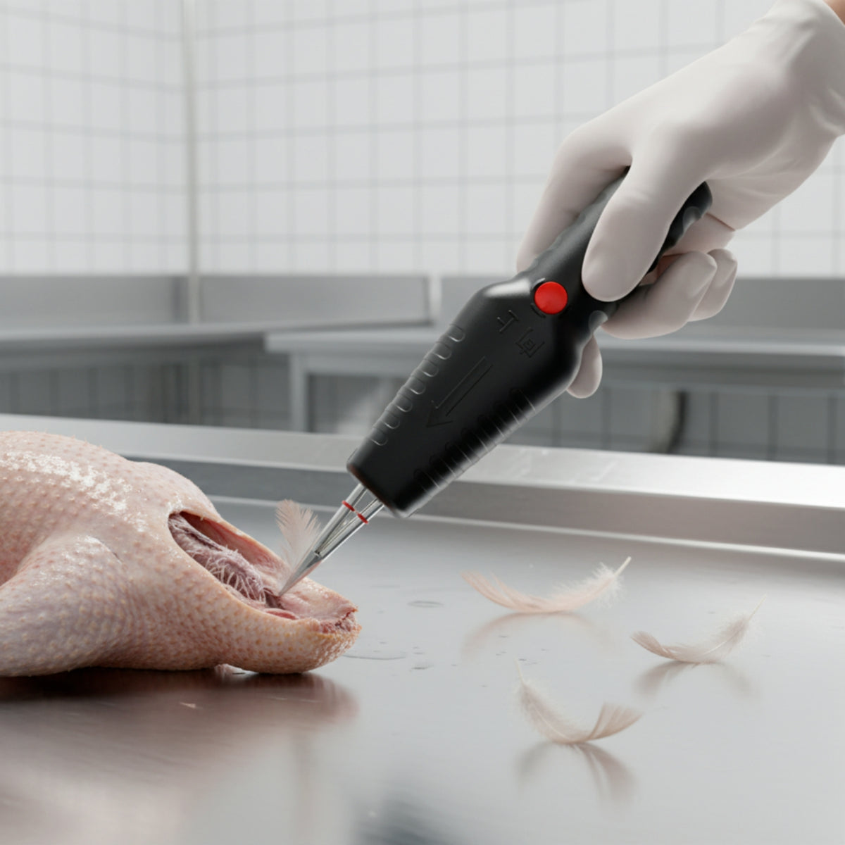 Easy to Use Electric Poultry Plucker Powerful Engine Automatic Chicken Plucker Tool Stainless Steel Head Handheld Feather Remover Waterproof for Farmers, Butchers, Farm, Kitchen, Restaurant