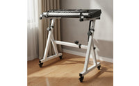 Wheeled Z Frame Keyboard Stand Portable Z-Design Keyboard Stand Stable Base Music Gear Anti-Skid Pads for Studio