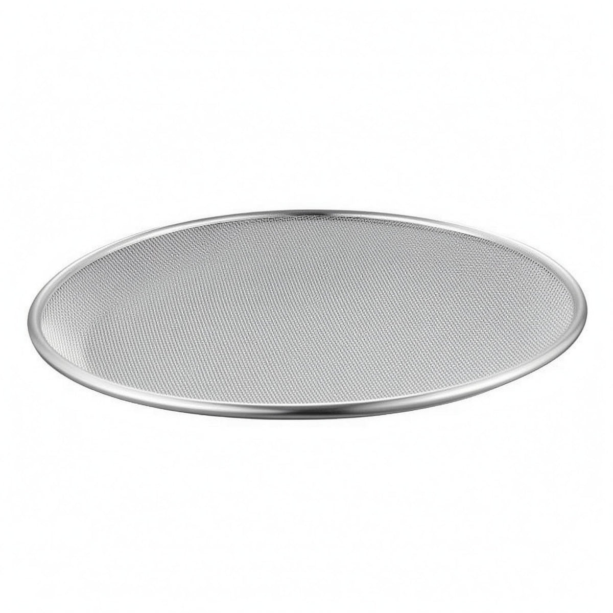 Silver Shiny Mesh Sieve Smooth Surface Stainless Steel Plate Round Shape Stainless Steel Bowl