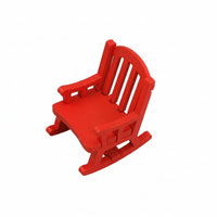 Curved Rockers 1:12 Scale Chair Slatted Back Dollhouse Rocking Chair