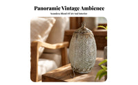 Wind Lantern Japanese-Influenced Vintage Lantern Embossed Floral for Home Display