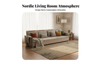 L-Shaped Sofa with Storage Nordic aesthetic sectional 4-Seater with Storage Ottoman Modern Minimalist Design Living Room Furniture for Families, Homeowners