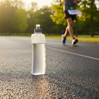 Curved Running Water Bottle Press to Drink Curved Running Bottle Resilient Polypropylene Material Handheld Water Supply for Runners, Athletes