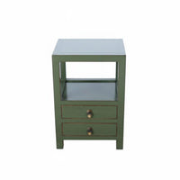 Antique Finish Chinese design Storage Cabinet Vintage Inspired Bedside Drawer Unit Multi-Functional Nightstand adaptable Use for Tea Lovers, Interior Decorators, Apartment Dwellers, Bedroom, Living Room, Study, Hallway